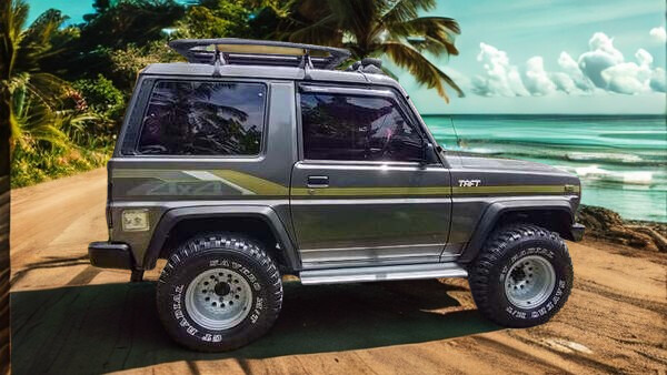 Daihatsu Taft 4x4 off-road rental car for exploring Sumba Island.